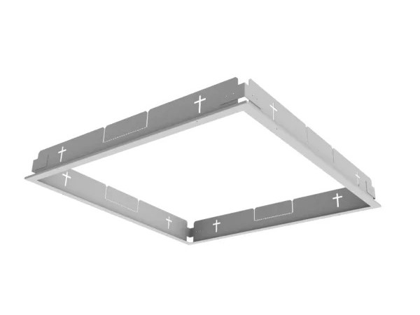 Рамка для встраиваемого монтажа офисного светильника в потолки из ГКЛ